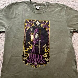 🎸 '23 Billy Strings Guitarist Artist The Hermit Lantern Purple Yellow Green Tee